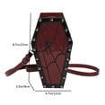 thumbnail image 6 of Moontgen Women Coffin Satchel Bag Cartoon Pu Leather Halloween Sling Purse (Style 5), 6 of 9
