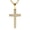 Gold, variant on Mens Iced Out Cross Cz Inlay Pendant 18k Gold Plated Stainless Steel Hip-Hop Necklace 24"