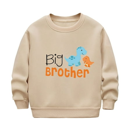 

Gunia Kids Sweatshirts Cute Dinosaur Print Autumn Winter Long Sleeve Casual Thick Warm Crewneck Boys Girls Tops Outwear 5-6 Years