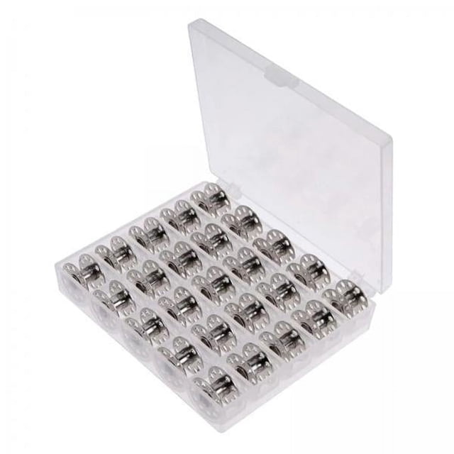 3x 25 Bobinas Organizadoras de Bobinas, Soporte para Bobinas, Caja de Almacenamiento Transparente con Estuche para Bobinas para Máquina de Coser, Cost 3 piezas