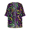 thumbnail image 5 of Cardigans For Women Chiffon Summer Kimono Short Sleeve Open Front Beach Kimono Hawaiian Floral Printed Lightweight Casual Chiffon Kimono Plus Size Beach Cover Up Elegant Sweat Boho Top Black L, 5 of 5