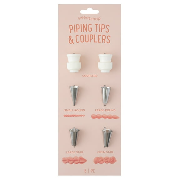 Sweetshop Piping Tips And Couplers 6/Pkg