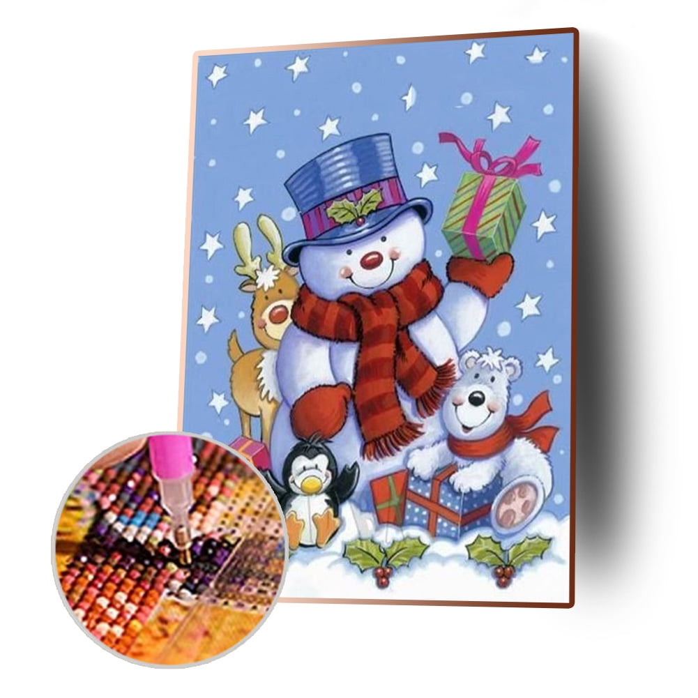 5D DIY Drill Diamond Painting Christmas Snowman Cross Stitch Kit Art Home Decor 5D DIY Drill Diamond Painting Christmas Snowman Cross Stitch Kit Art Home Decor