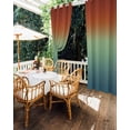 thumbnail image 5 of Outdoor Curtains for Patio Retro Retro Gradient Green Waterproof Privacy Outside Curtains with 2 Tiebacks Grommet Top Pergola Curtains for Porch Cabana Gazebo 1 Panel, 54x84 inch, 5 of 7