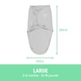 thumbnail image 4 of SwaddleMe by Ingenuity Original Swaddle for Baby, 100% Cotton, 3-6 Months, 1.0 TOG, 3-Pack - Superstar, 4 of 5
