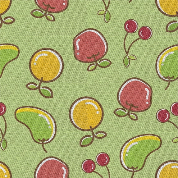 Ahgly Company Indoor Square Patterned Green Novelty Area Rugs, 8' Square