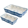 thumbnail image 2 of Baking Dish Casserole Dish 13x9 Lasagna Pan Bakeware Sets Ceramic Baking Dish Blue, 2 of 7