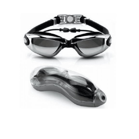 No Leak Swim Goggles Anti Fog UV Protection Triathlon With Earplugs Hard Case