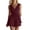 Wine, variant on Npasoilc Imitation Linen Short Jumpsuits with Waistband for Women Crew Neck Sleeveless Solid Summer Romper
