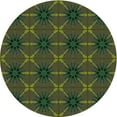 thumbnail image 1 of Ahgly Company Indoor Round Patterned Dark Forest Green Area Rugs, 4' Round, 1 of 6