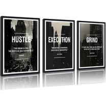 Hieng Inspirational Canvas Wall Art 3 Pieces Motivational Bitcoin Painting Modern Posters Prints Artwork Home Decoration for Living Room Bedroom Office Unframed