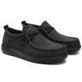 thumbnail image 1 of Zapatos 1TAZERO, anchos, de lona, sin cordones, negros, para hombre, talla 11, 1 of 6