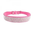 thumbnail image 2 of Pet Collar 6 Rows Full Diamante Rhinestone Leather Dog Collars Adjustable Cat Pet Collar Pet Products Pink M, 2 of 6