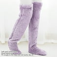 thumbnail image 5 of Over Knee Fuzzy Socks Fuzzy Long Leg Warmers Winter Home Fuzzy Sleeping Socks, 5 of 6