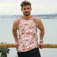 thumbnail image 6 of Fuzoiu Gingerbread Houses Pink Wonderland Print Men's Workout Tank Tops,Sleeveless Gym Shirt Quick Dry,Fitness Bodybuilding T-Shirt,Muscle Athletic Workout Tee-XX-Large, 6 of 7