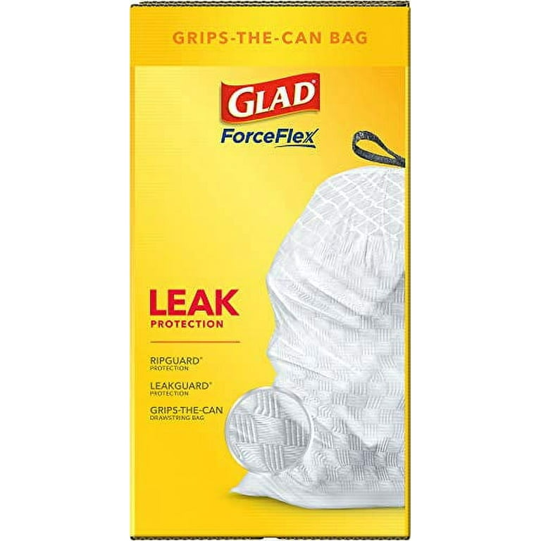 Glad Force Flex Tall Kitchen 13 Gallon Can Liners, 400 Liners/Case - Key  Maintenance Supply
