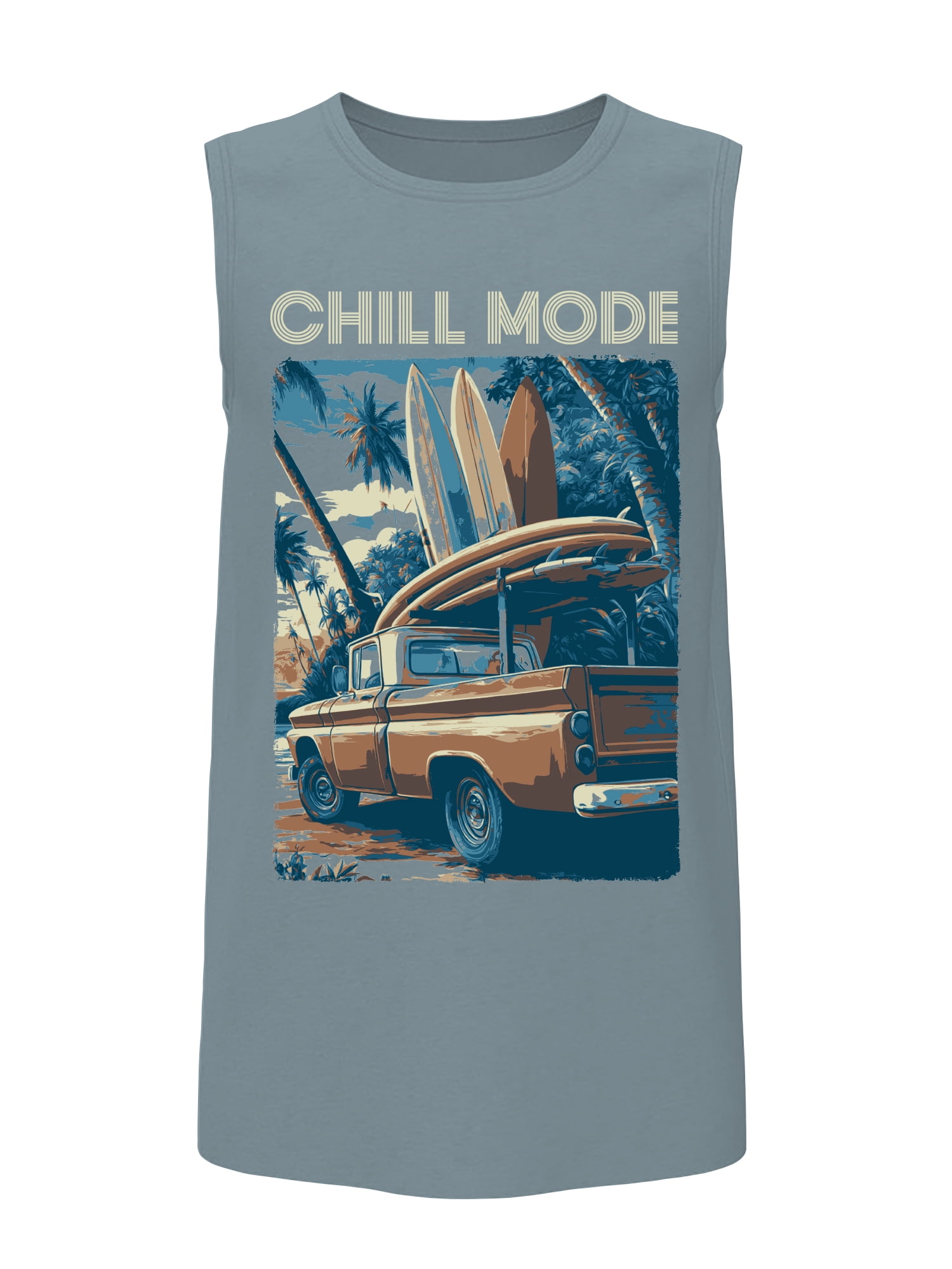 Wonder Nation, Boys' & Big Boys Graphic Core Tank Top, Chill Mode, Sizes 4-16 Husky