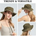 thumbnail image 3 of Sun Hat for Women UV Protection Breathable Wide Brim Bucket Hat for Summer Fishing Hiking Camping Lightweight Foldable Outdoor Cap, 3 of 7
