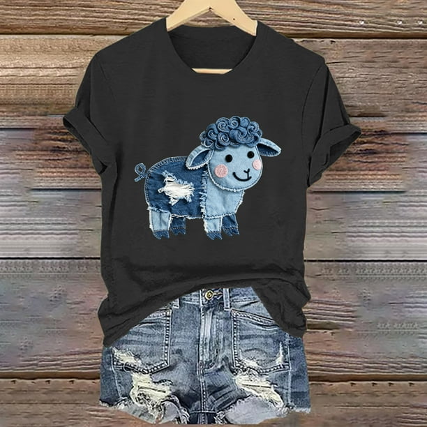 Xuyuer Women Blessed Beyond Measure Graphic Funny Cute T Shirts (Gift Ideas) Printed Graphic Workout Athletic Loose Fitting Tee Tops Print Blouses Casual Crew Neck Short Sleeve Basic Tee