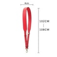 thumbnail image 4 of Correa de Cuero para bolso Hugo Cuero de la PU bandolera desmontable de repuesto rojo 4 cm de ancho, 4 of 5