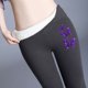 thumbnail image 3 of Gibobby Leggings de cintura alta Leggings de entrenamiento de color sólido grueso de longitud completa para mujer, cómodos, elásticos, de cintura alta（Gris， M), 3 of 5