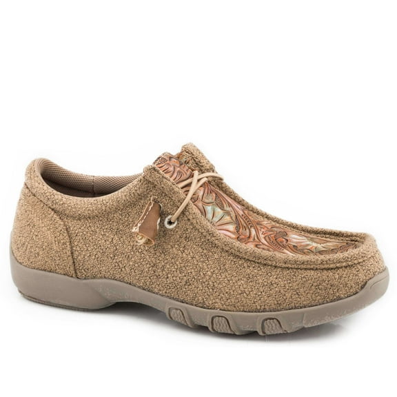 Roper Footwear Boys Kids Roper Chillin Tan Tooled Casual Shoe 1 Beige
