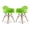Green, variant on Pemberly Row 17.5" Plastic and Beech Wood Armchairs in Green (Set of 2)
