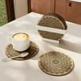 thumbnail image 4 of HEVIRGO 1PC Sous-Verres Ronds Sous-Verres Résistant à la Chaleur Sous-Verres Imperméables Sets de Table Polyvalents pour les Boissons Bar Accessoires de Table à la Maison, 4 of 10