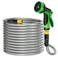 thumbnail image 2 of 25/50/75/100ft Stainless Steel Metal Garden Water Hose Pipe Flexible Lightweight, 2 of 10