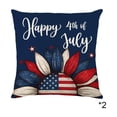 thumbnail image 2 of Fundas de cojín patrióticas para la decoración del hogar en el Día de la Independencia: fundas con estampado de bandera y estrellas con cremallera invisible, tela suave de algodón y lino para, 2 of 6