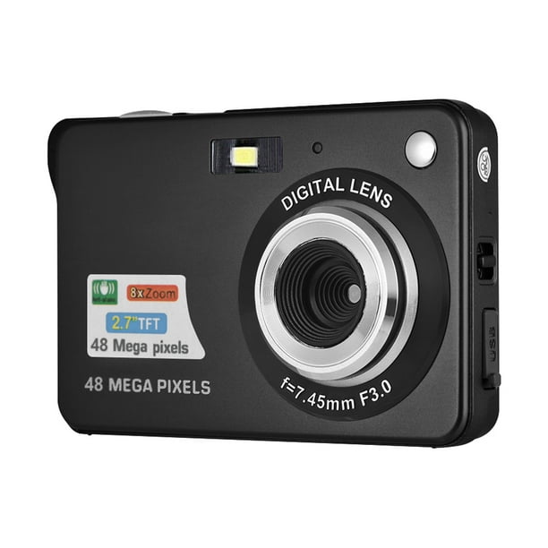Cámara Digital De 48 MP, Zoom Óptico 8x, Pantalla 2.7" - Portátil, Para Principiantes, Mayores, Regalo (Color Azul)