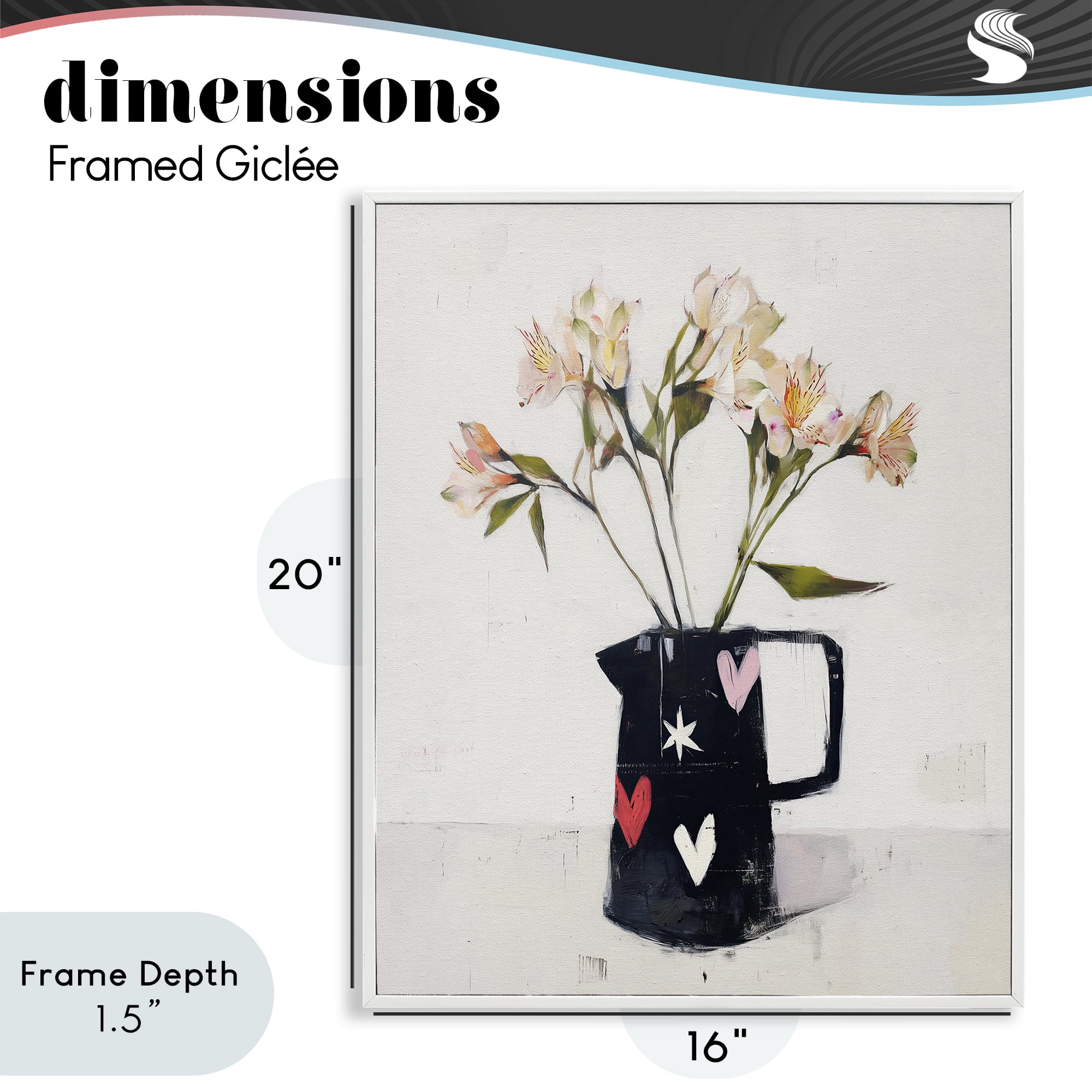 Stupell Industries Urban Mirage of Petals White Framed Giclee Art, design by Svetlana Aleynikova