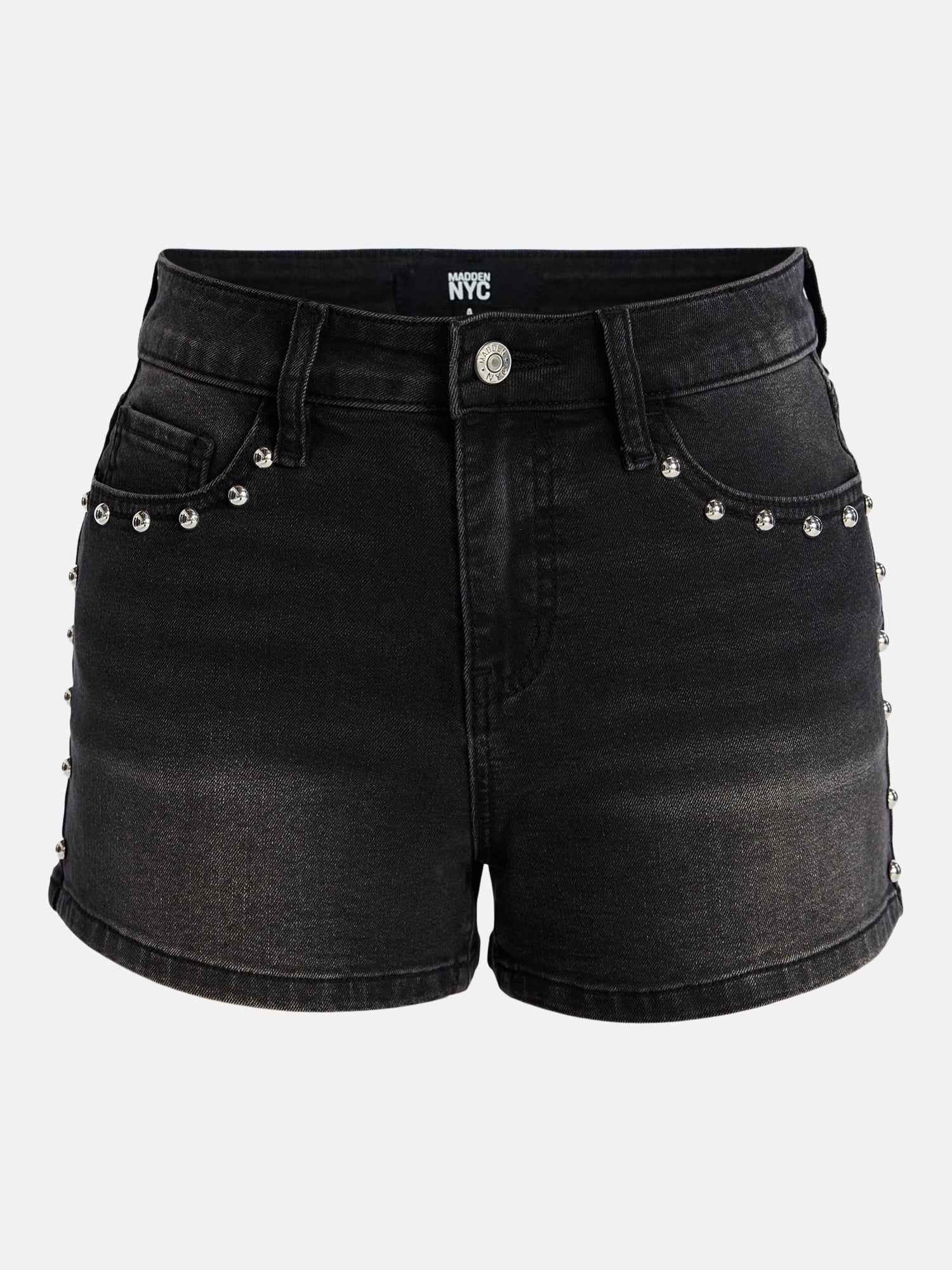 Madden NYC Women’s Studded Denim Shorts, Sizes 00-18