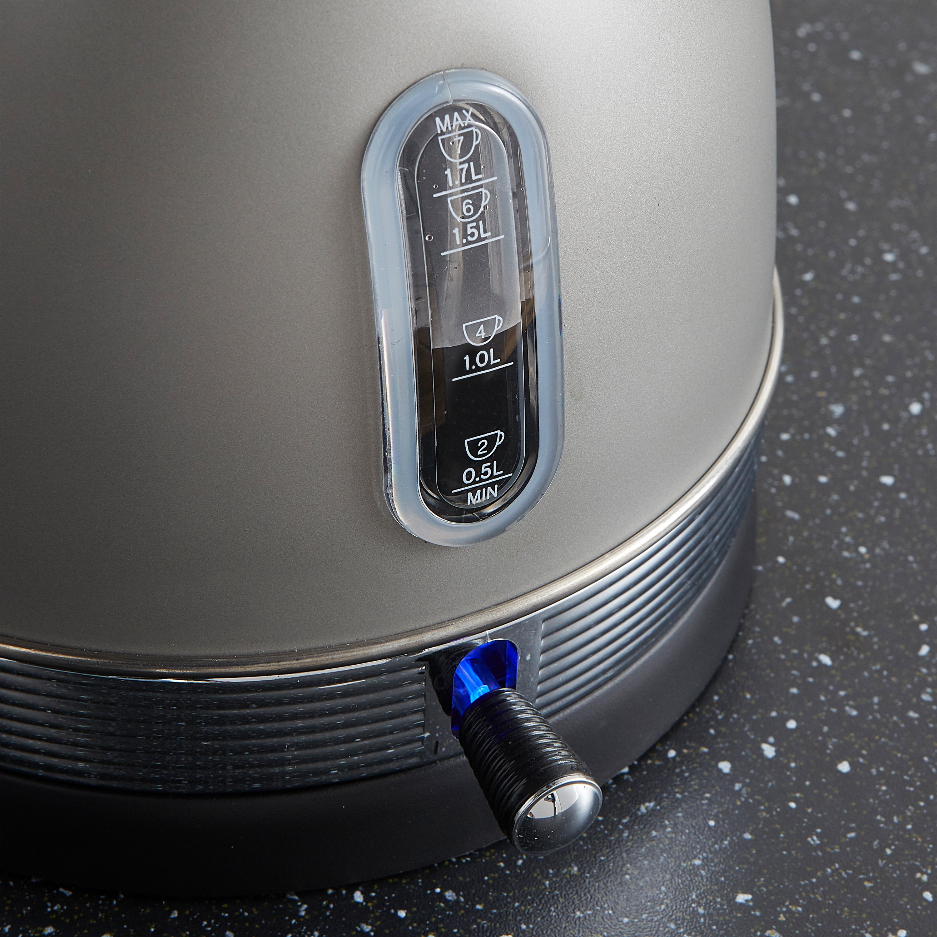 West Bend 1.7L Retro-Style Stainless Steel Electric Kettle, 1500W, Gray