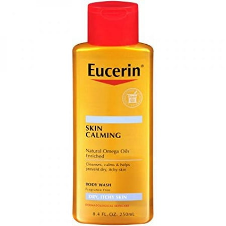 Eucerin Skin Calming Dry Skin Body Wash with Natural Omega Oils Fragrance Free, 8.4 Fluid (Best Natural Body Wash For Dry Skin)