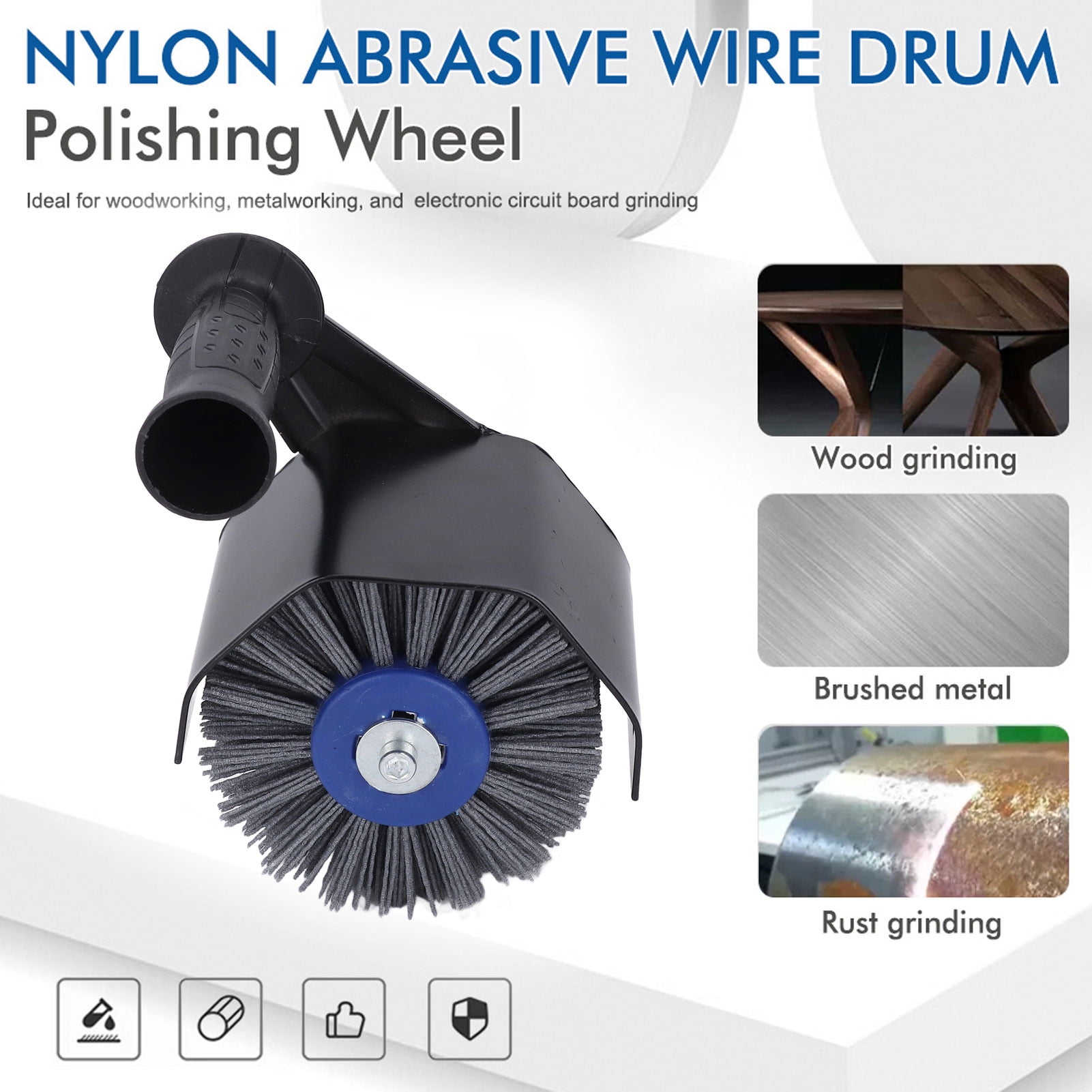 BOKYAN Angle Grinder to Wire Drawing Polishing Machine Accessories Conversion Kit for Buffing and Polishing