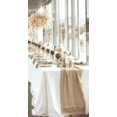 thumbnail image 3 of Ivory Tablecloth for 8ft+ Rectangle Tables That Seats 8-10 Person, Manteles de Mesa De Tela para Fiestas de 8-10 Sillas, Machine Washable Reusable Polyester Table Cloths, 3 of 10