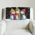 thumbnail image 2 of TSOVTHRID Snowman Star Oil Painting Print Sofa Headrest Protector PU Leather Headrest Cover for Recline Chair Non Slip Chair Head Rest Slipcover for Living Room Christmas Decor,17x27in, 1 PCS, 2 of 7