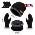 thumbnail image 2 of 5p Unisex Guantes Para Frio Y Gorros Tejidos Y Gorro Bufanda, 2 of 8
