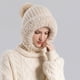 thumbnail image 5 of Gorros térmicos de invierno | Gorro de punto 3 en 1 con mascarilla y bufanda para mujer y hombre | Gorros de invierno resistentes al viento | Gorros de invierno para mujer, 5 of 7