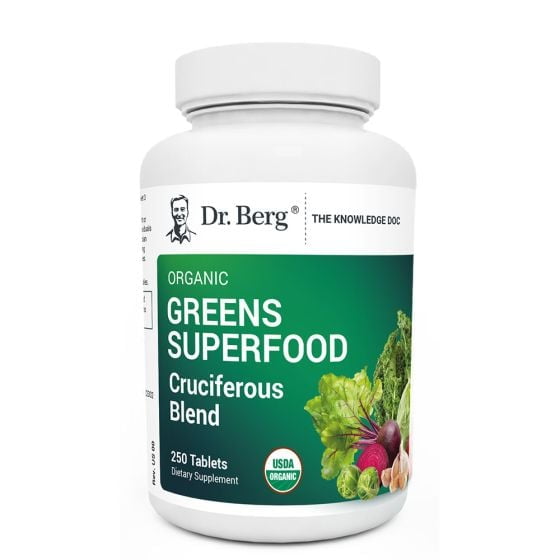 Dr. Berg Organic Greens Superfood Supplement, 250 Tablets Superfood