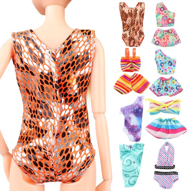 Swimsuits Set Lovely Miniature Bathing Bikini Beach Outfits Dollhouse Swimwear Toys Clothes Play House Accessories heqiyong LED