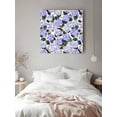 thumbnail image 3 of Canvas Print Wall Art Purple Hydrangea Floral Country Farmhouse Watercolor Framed Canvas Art Wall Decor Pictures Painting Morden Artwork for Living Room Bedroom, Ready to Hang, 28"x28", 3 of 4