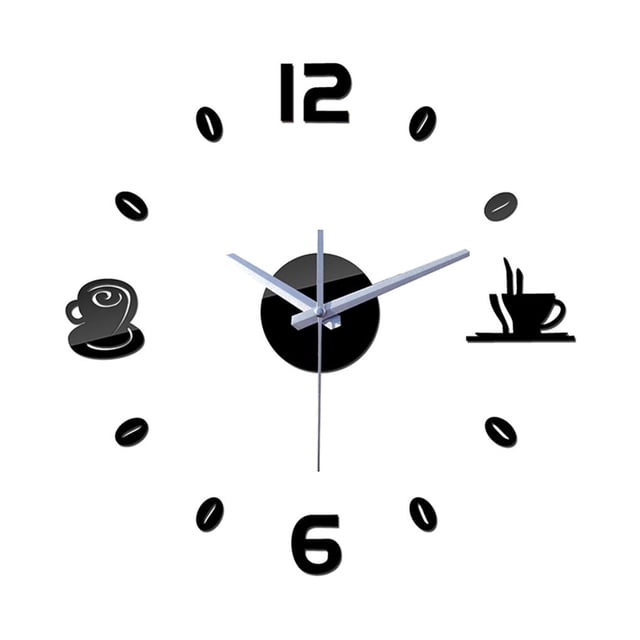 Pared Reloj Diy Ps Reloj Silencioso Espejo Reloj Mural Calcomanía Decoración De Pared Reloj 3D Ps Espejo Pegatina seitruly HA025329-02