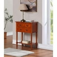 thumbnail image 1 of Convenience Concepts Kendra Three-Drawer Hall Table with Shelf in Cherry Wood, 1 of 7