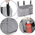 thumbnail image 5 of Bunk Bed Organizer, Bedside Storage Caddy Bed Storage Pocket Bedside Organizer Hanging Bunk Organizer for Camp Dorm Room Hospital Bed Rail and More (Gray), 5 of 7