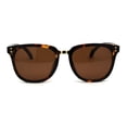 thumbnail image 3 of Polarized Womens Hipster Horn Rim Metal Bridge Plastic Sunglasses Tortoise Brown, 3 of 4