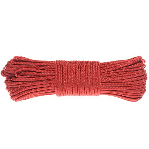 GOLBERG G Paracord Rope 550 Type III Paracord - Parachute Cord - 550 Cord - 550lb Tensile Strength - 100% Nylon - Made in The USA - (1000 Feet, Red)