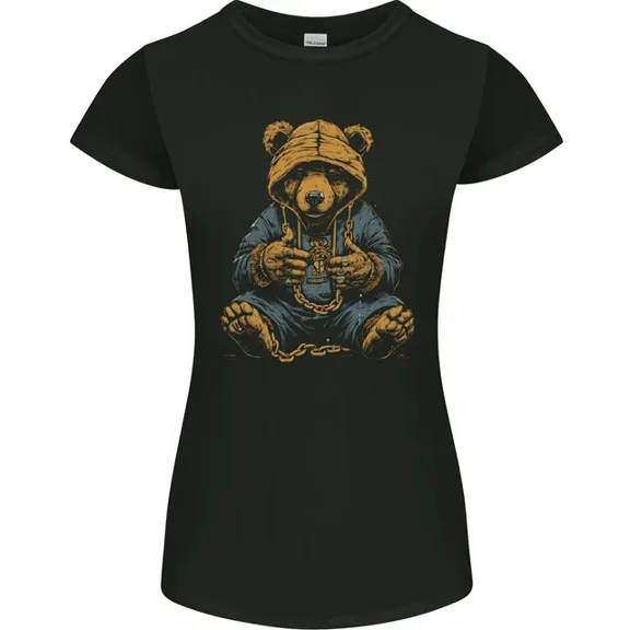 Hot Trending T-Shirt With Hip-Hop Teddy Bear Gangsta Rap Gangster T-Shirt Design Preview Only