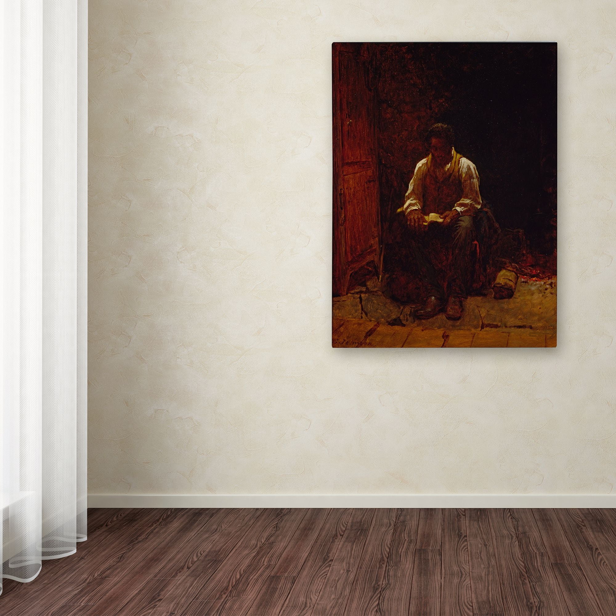 Trademark Fine Art 'The Lord Is My Shepherd' Canvas Art by Eastman Johnson